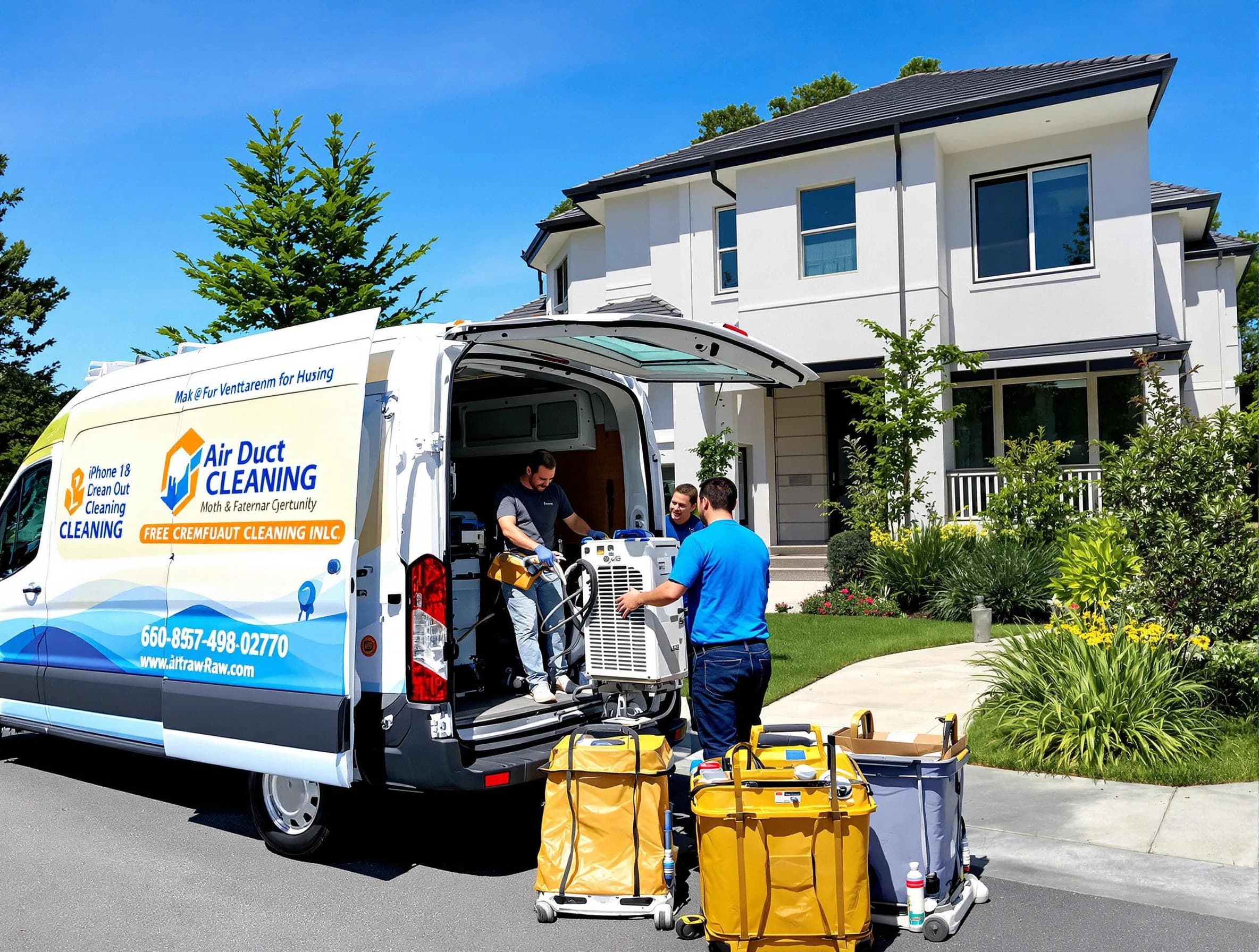 Pomona Air Duct Cleaning technician performing professional air duct cleaning in Pomona
