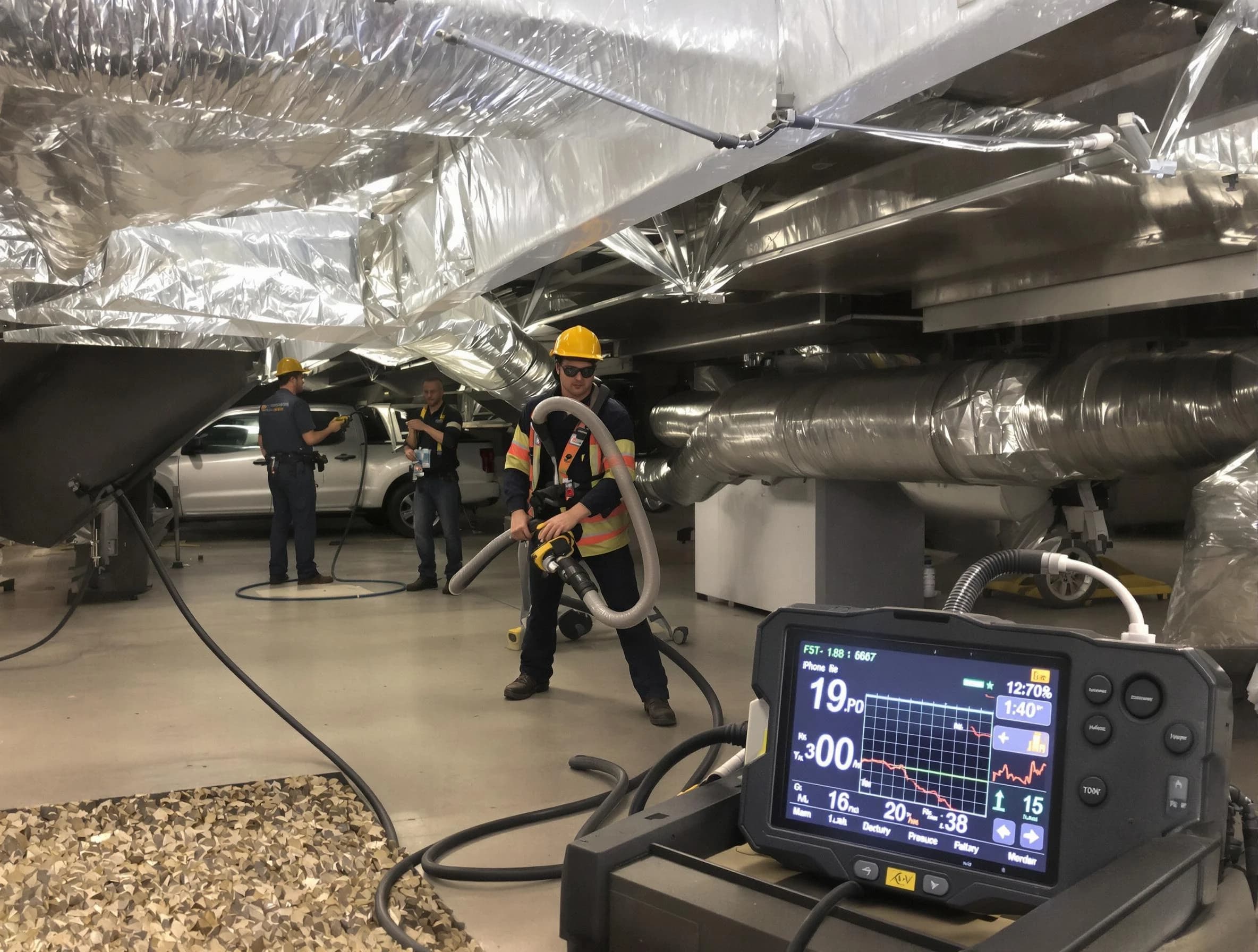 Professional negative pressure duct cleaning by Pomona Air Duct Cleaning in Pomona