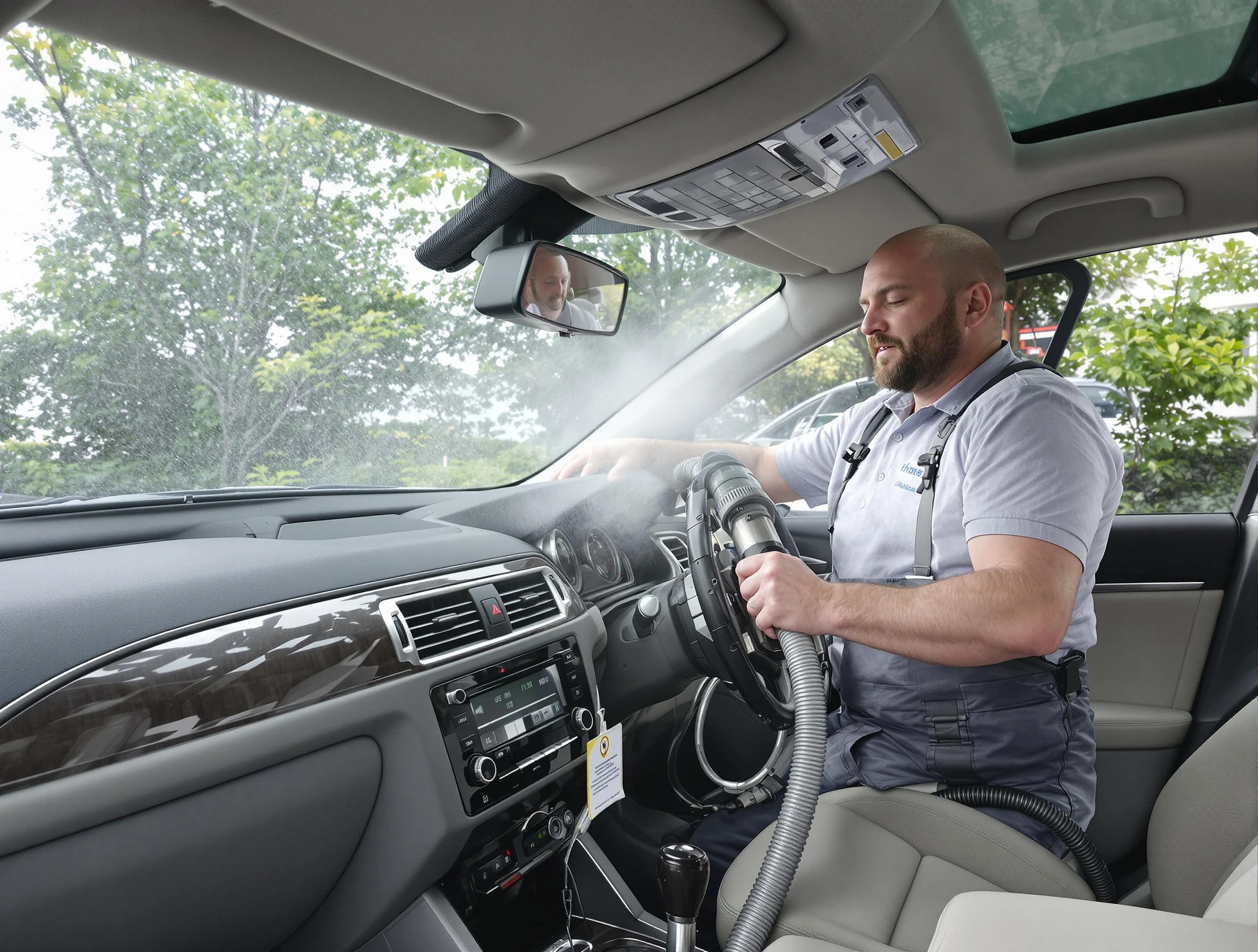 Pomona Air Duct Cleaning specialist performing professional car duct cleaning in Pomona